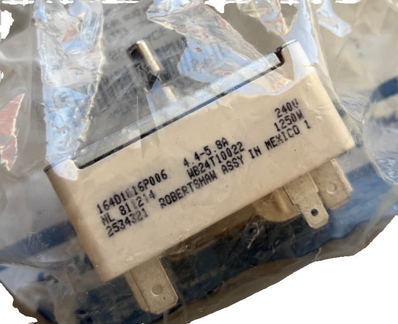 WB24T10022  GE Range Surface Element Control Switch, 1,250-watt New Genuine — thumbnail 6