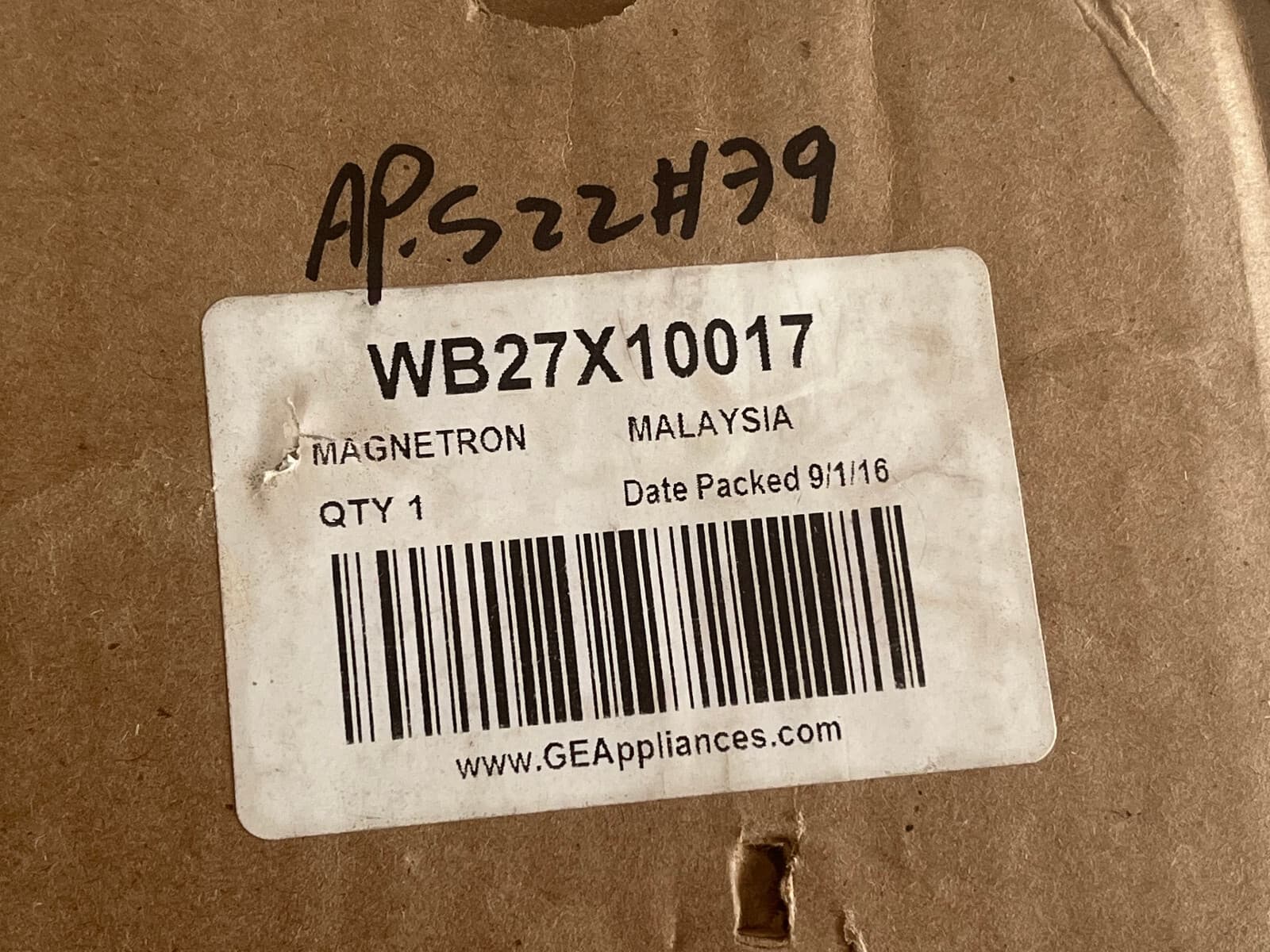 WB27X10017 OEM  GE Microwave Magnetron NEW Genuine — thumbnail 10