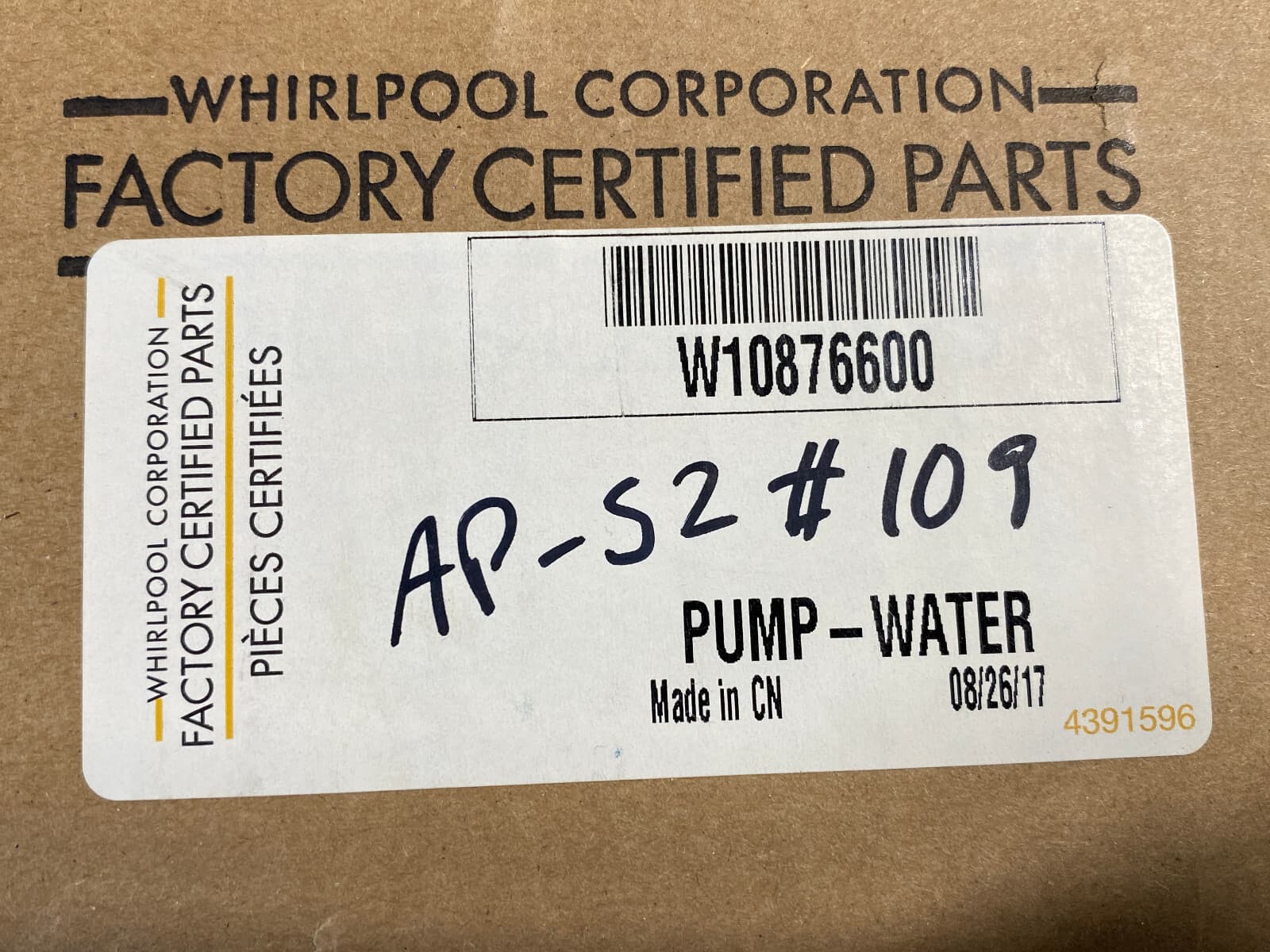 New Genuine OEM Whirlpool Washer Pump-Water W10876600 — thumbnail 15