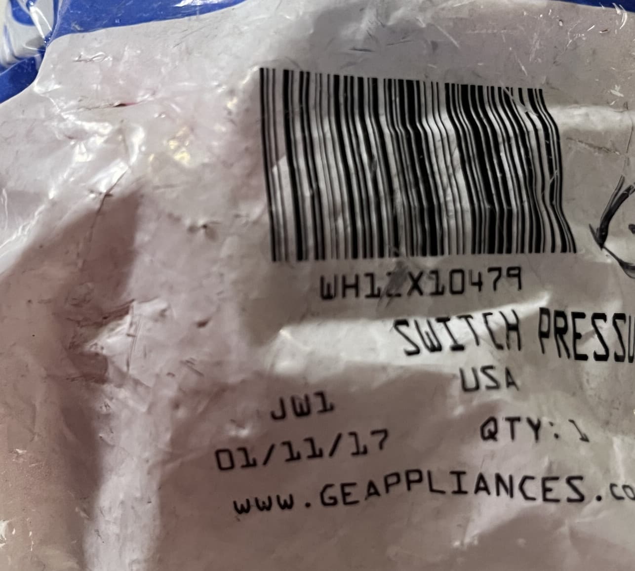 NEW Genuine OEM GE Washer Switch Pressure WH12X10479 — thumbnail 2