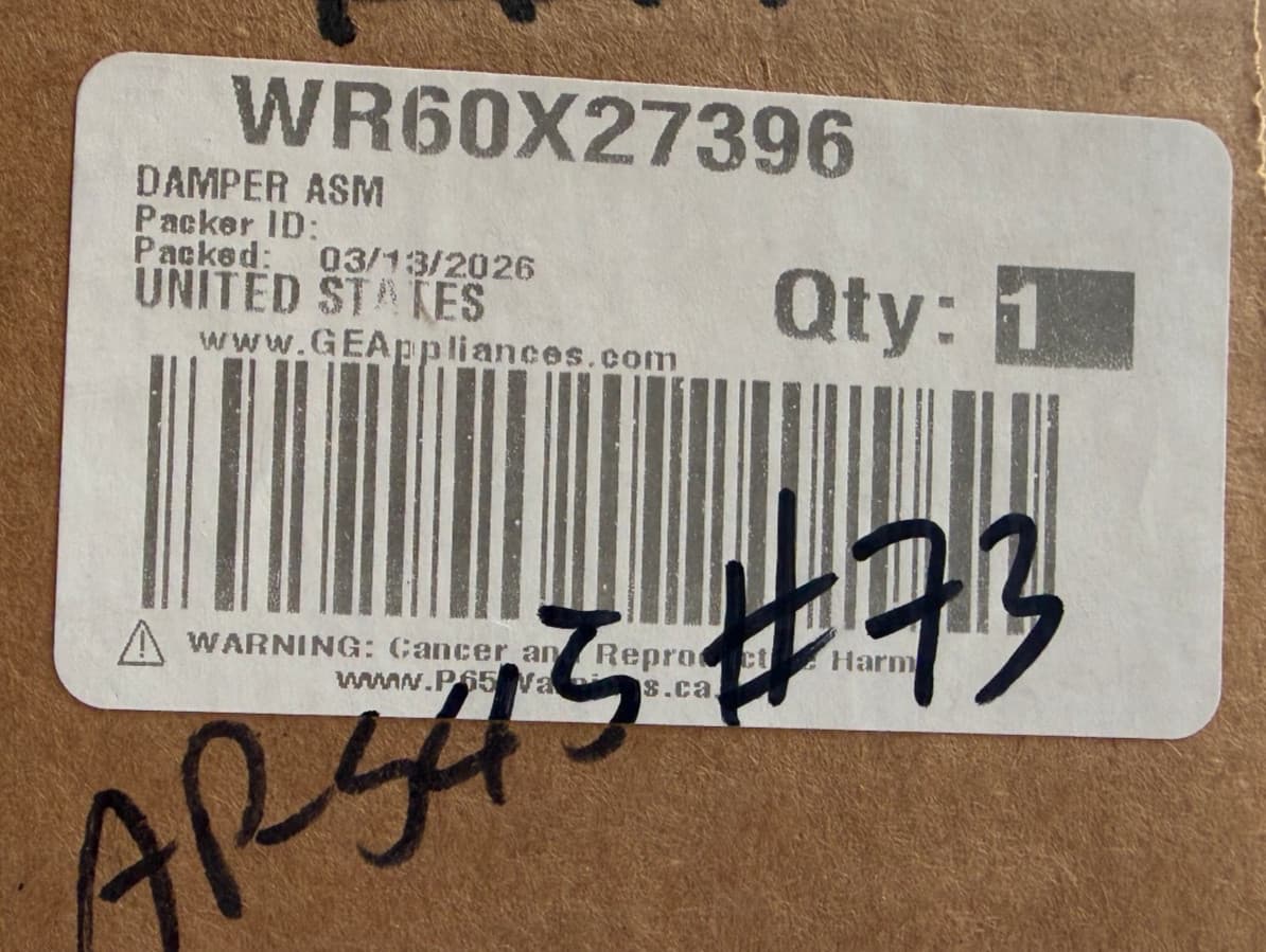 WR60X27396 OEM GE Refrigerator Air Damper Assembly New Genuine — thumbnail 5