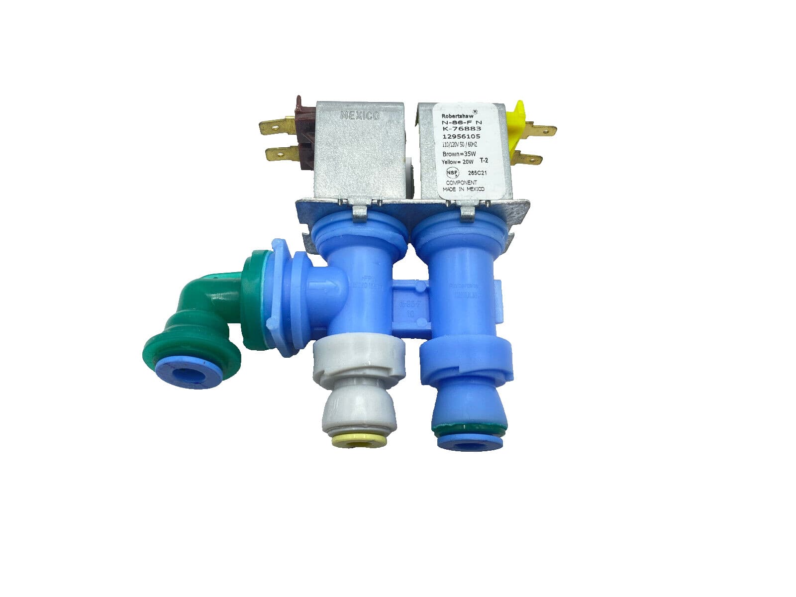 New Genuine OEM Whirlpool Refrigerator Water Inlet Valve WP12956105 12956105