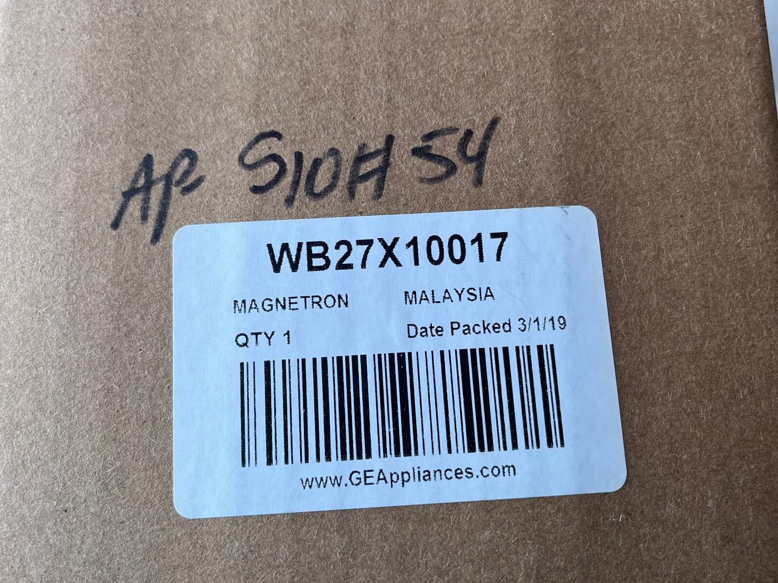 WB27X10017 OEM  GE Microwave Magnetron NEW Genuine — thumbnail 5