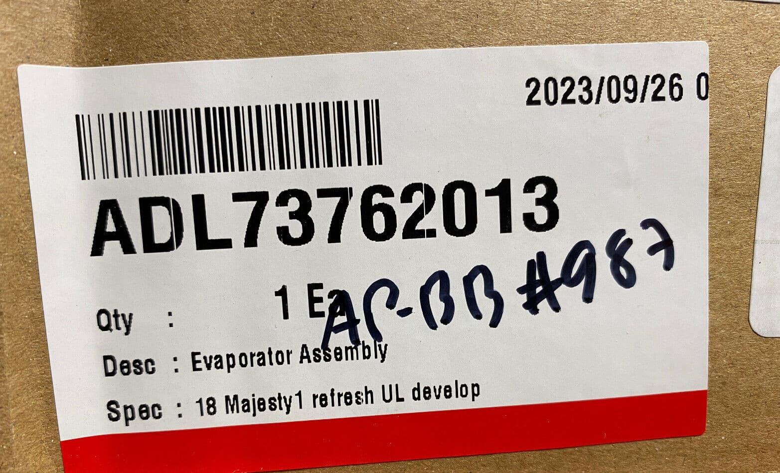 NEW Genuine OEM LG Evaporator Assembly ADL73762013 — thumbnail 3