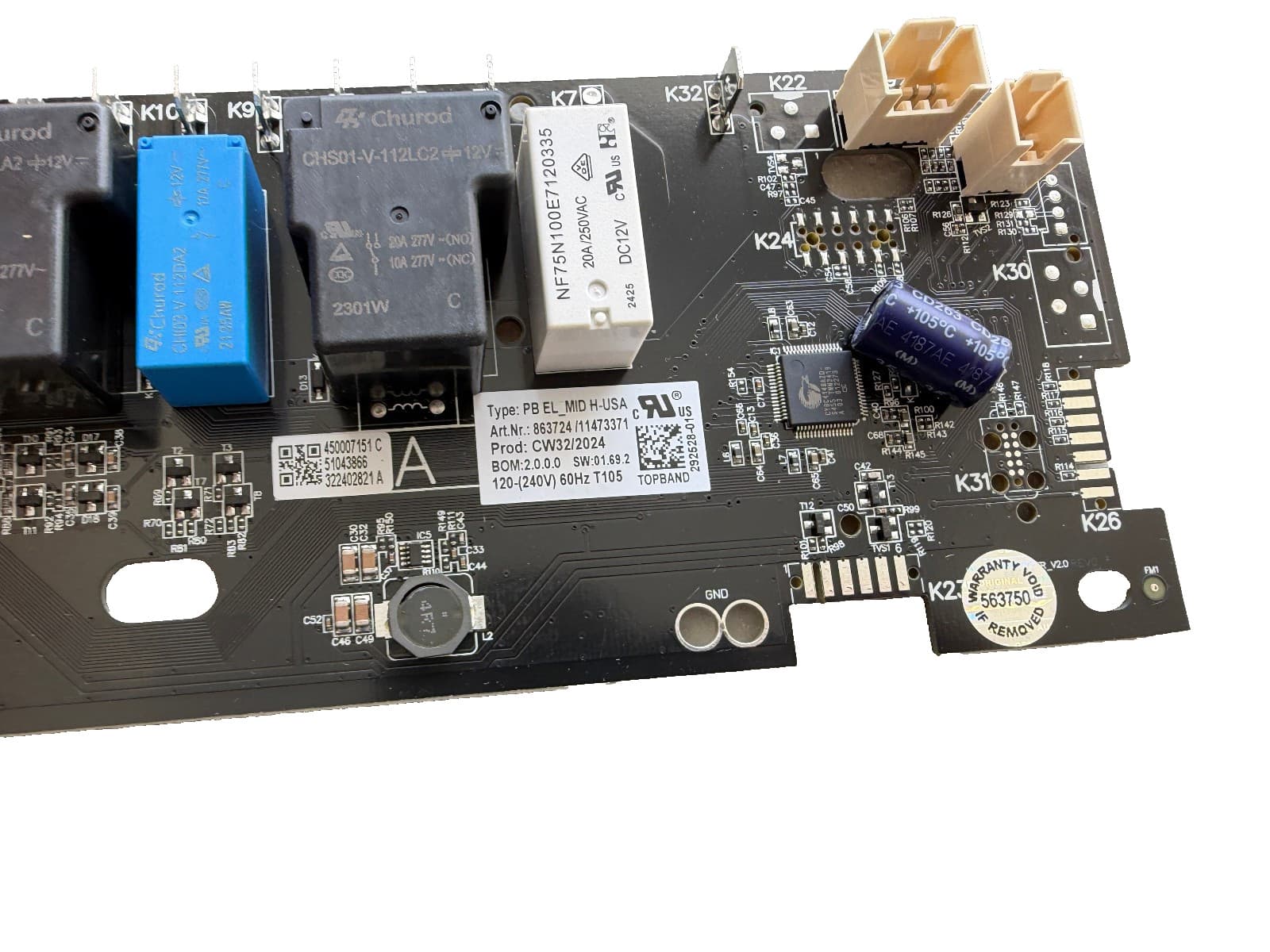 11473371 OEM Hisense Range Oven Power Board El Mid H-usa Topband New Genuine — thumbnail 3