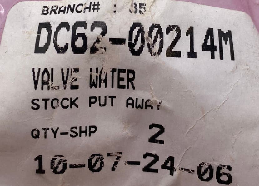Genuine Samsung Washer Water Inlet Valve DC62-00214M — thumbnail 6