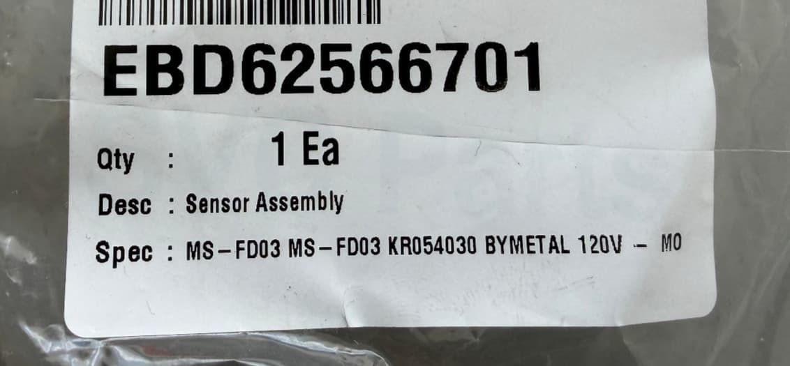 EBD62566701 OEM  LG Dryer Sensor Assembly New Genuine — thumbnail 3