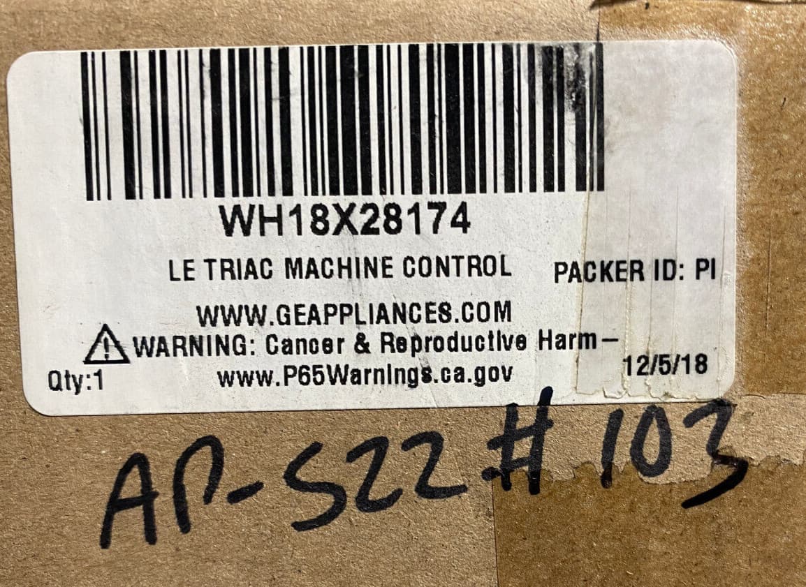 NEW Genuine OEM GE Washer Main Control Board  WH18X28174 — thumbnail 3