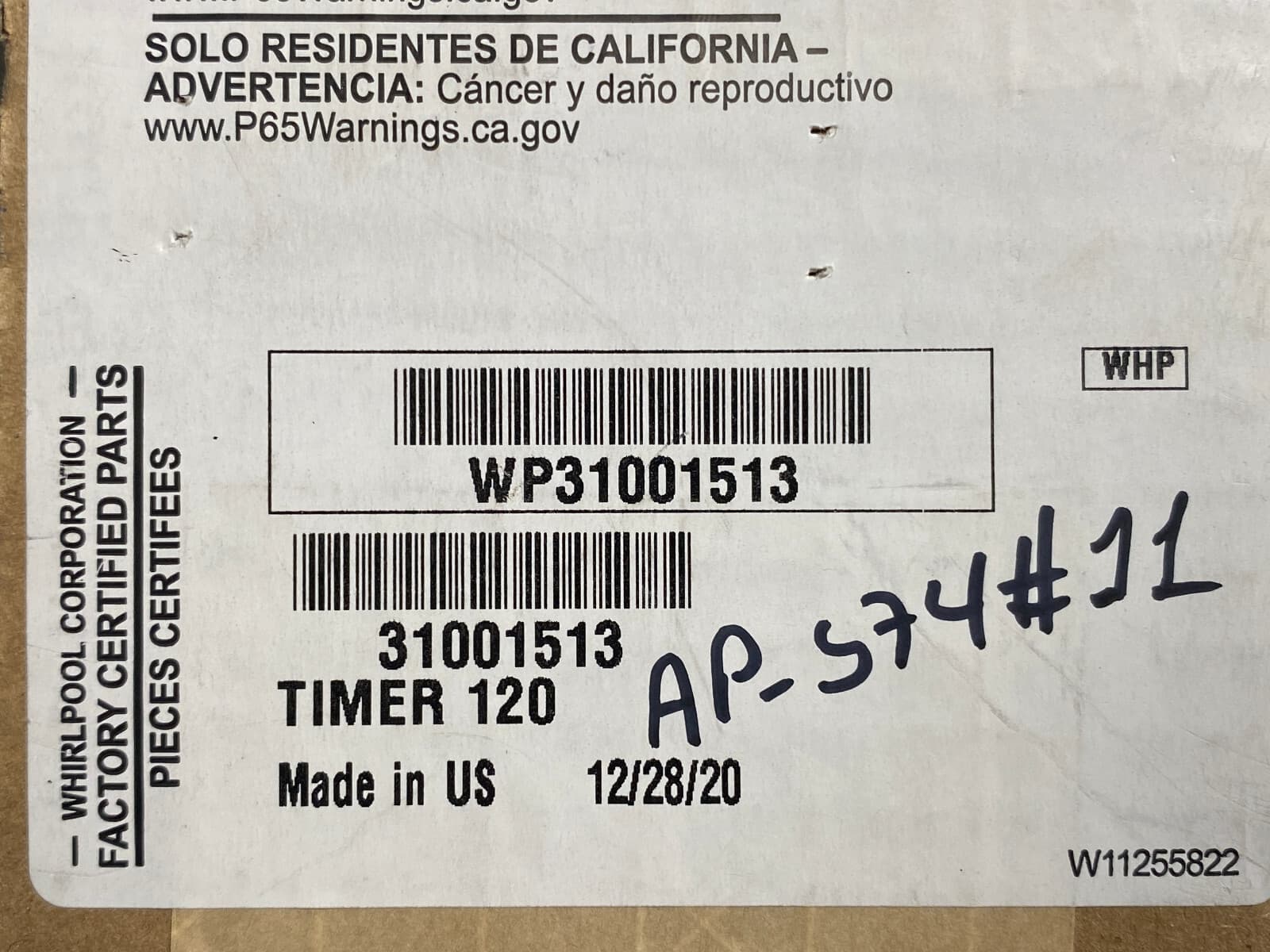Genuine OEM Whirlpool Dryer Timer Kit WP31001513 31001513 — thumbnail 5